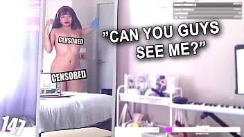 播放 Twitch 流光在流和意外 nipslips #147 上闪烁她的胸部